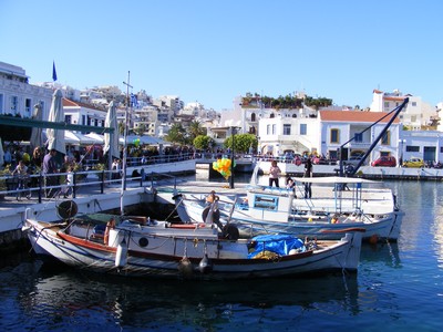 Fishing boats moored Agious Nikolaos