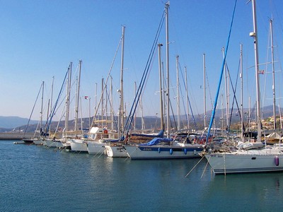 Yatchs moored at Agious Nikolaos harbour