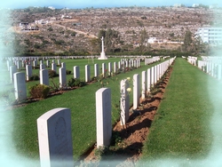 Souda Bay Cemetery headstones Souda Bay Cemetery headstones
