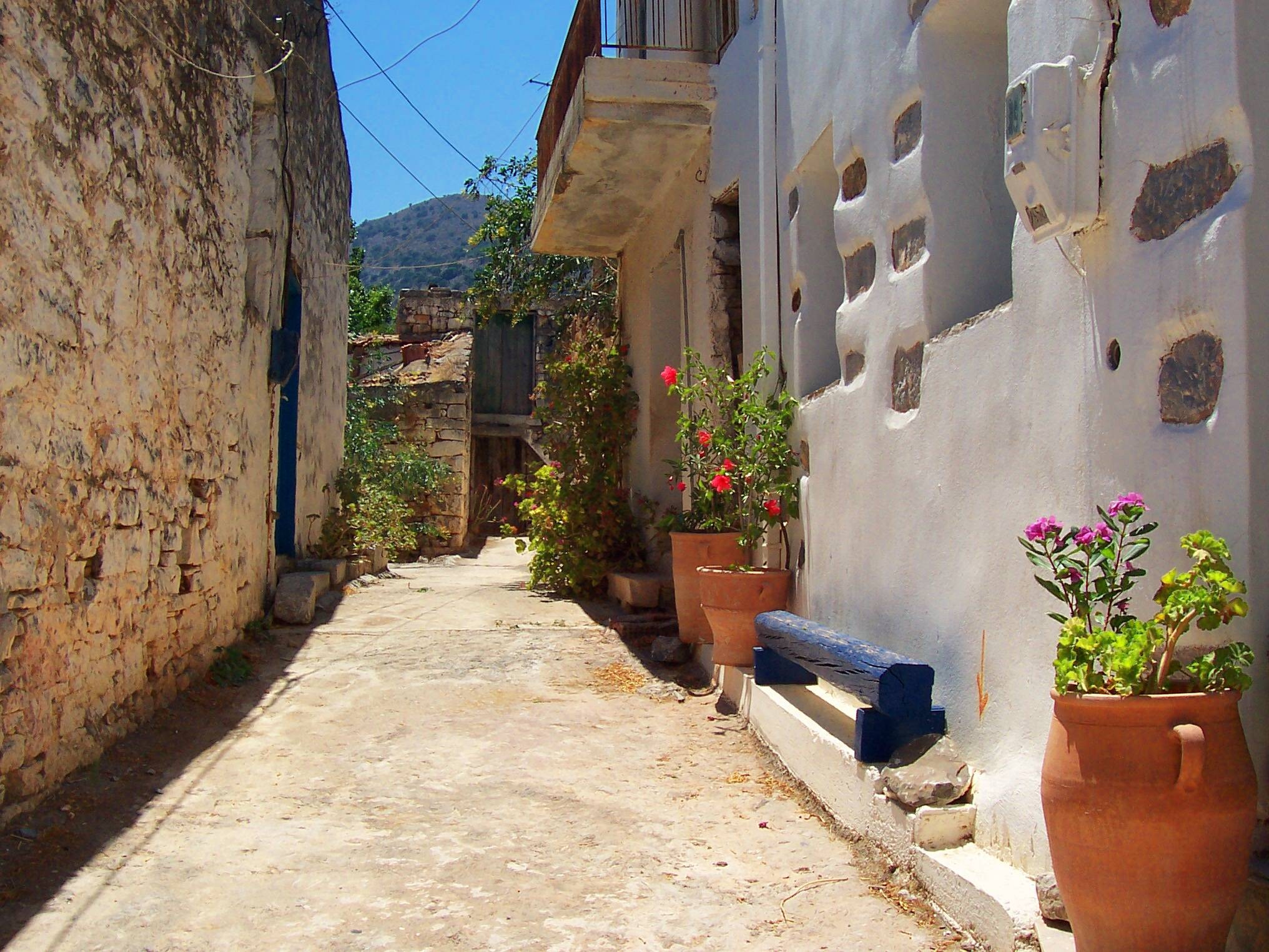 A picturesque village lane with whitewashed walls, rustic stonework, and terracotta pots filled with vibrant blooming flowers, leading to a charming rural backdrop. A picturesque village lane with whitewashed walls, rustic stonework, and terracotta pots filled with vibrant blooming flowers, leading to a charming rural backdrop.