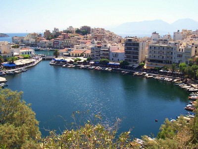 View of Lake Voulismeni Agious Nikolaos