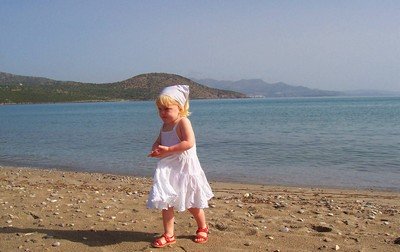 Cute toddler on the beach