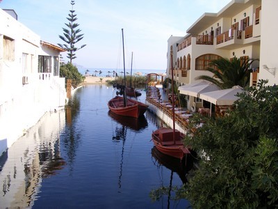 River next to Kalyves Beach Hotel